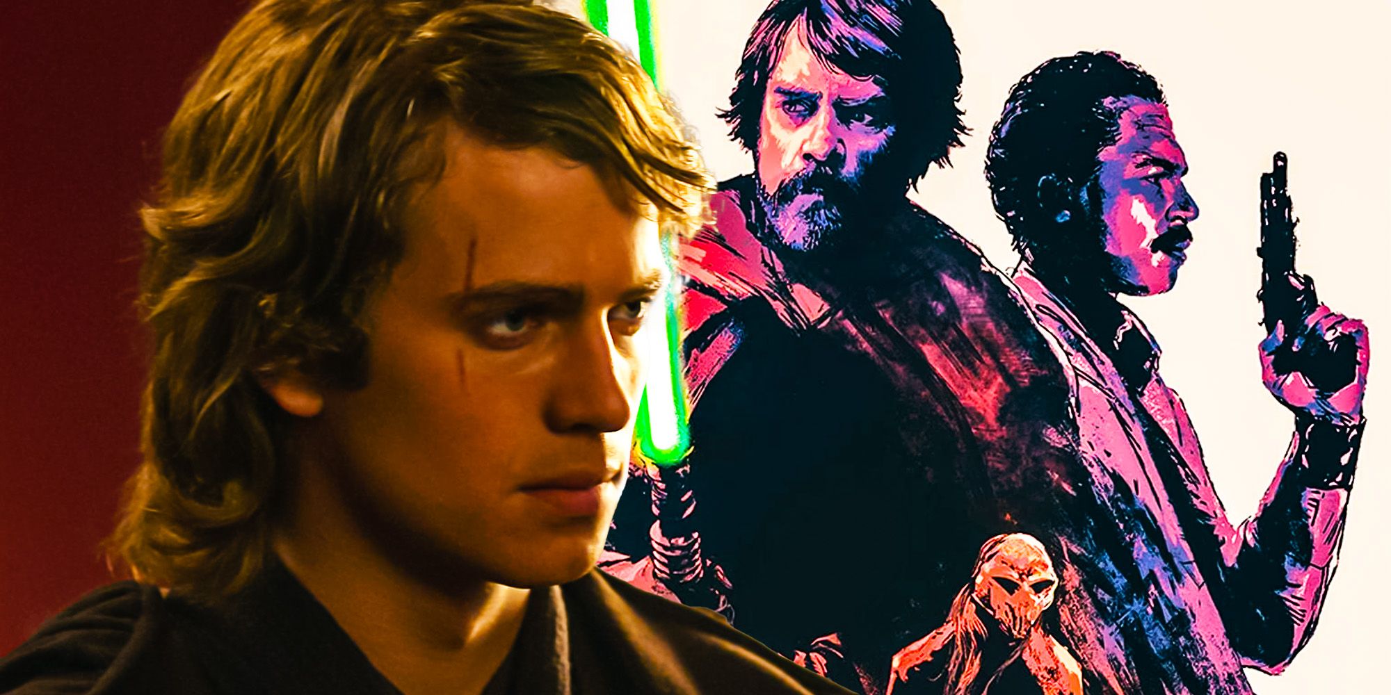 Anakin Skywalker, Luke Skywalker, and Lando in Star Wars