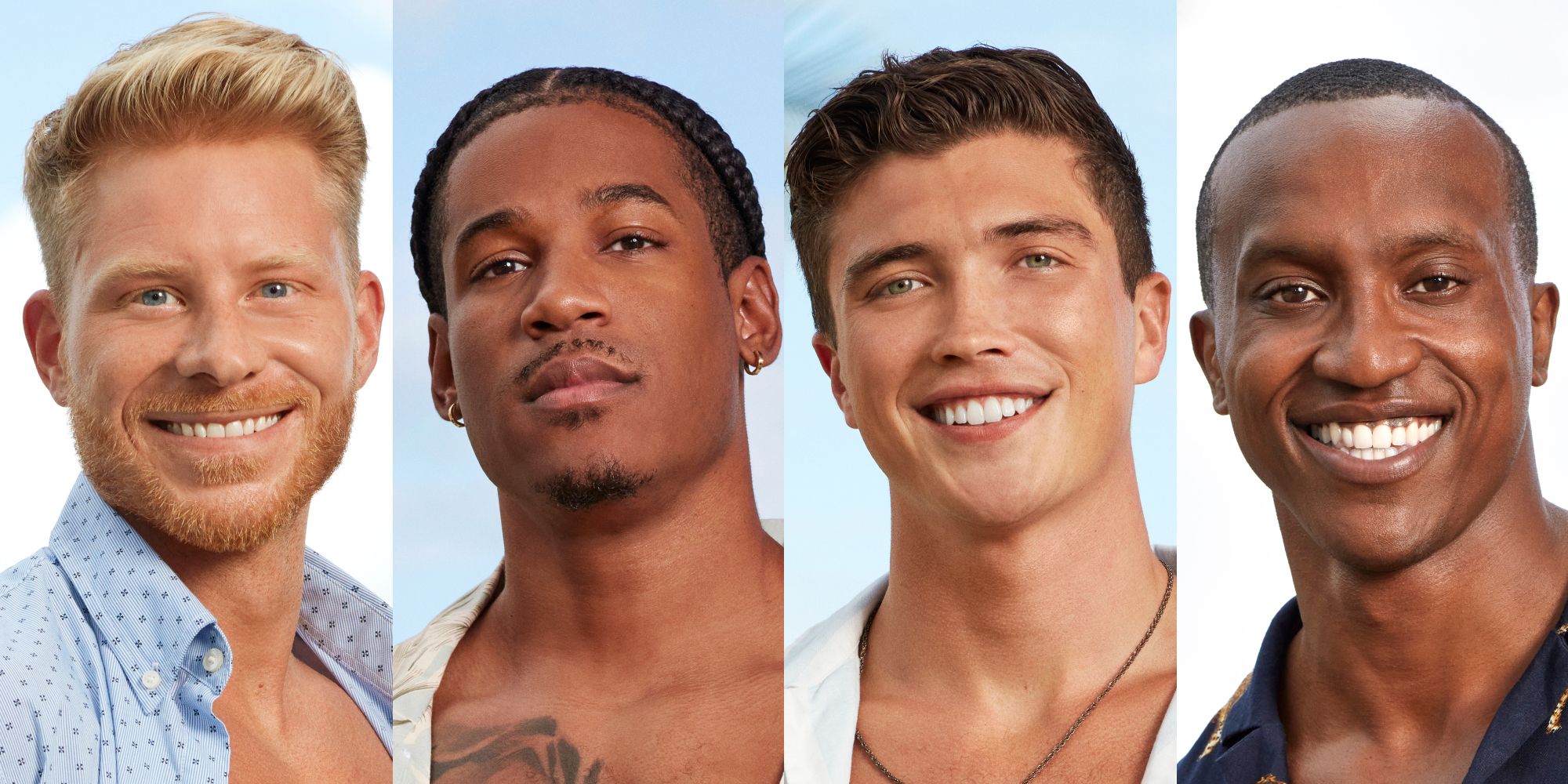 Andrew Kujawski, Tevin Lopez, Tommy Soltis, and Evan Favors on Temptation Island season 4