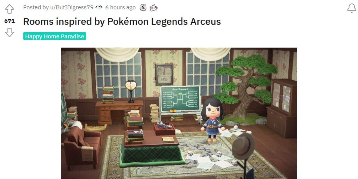 Animal Crossing New Horizons Pokemon Legends Arceus Reddit Post