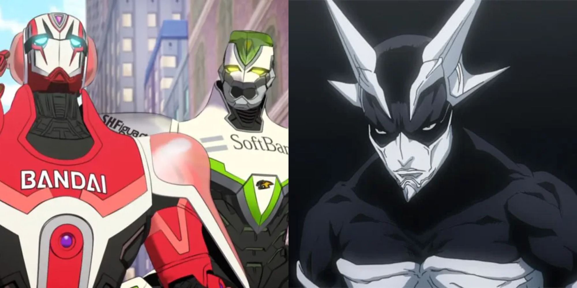 Split image showing characters from Tiger & Bunny and Zetman