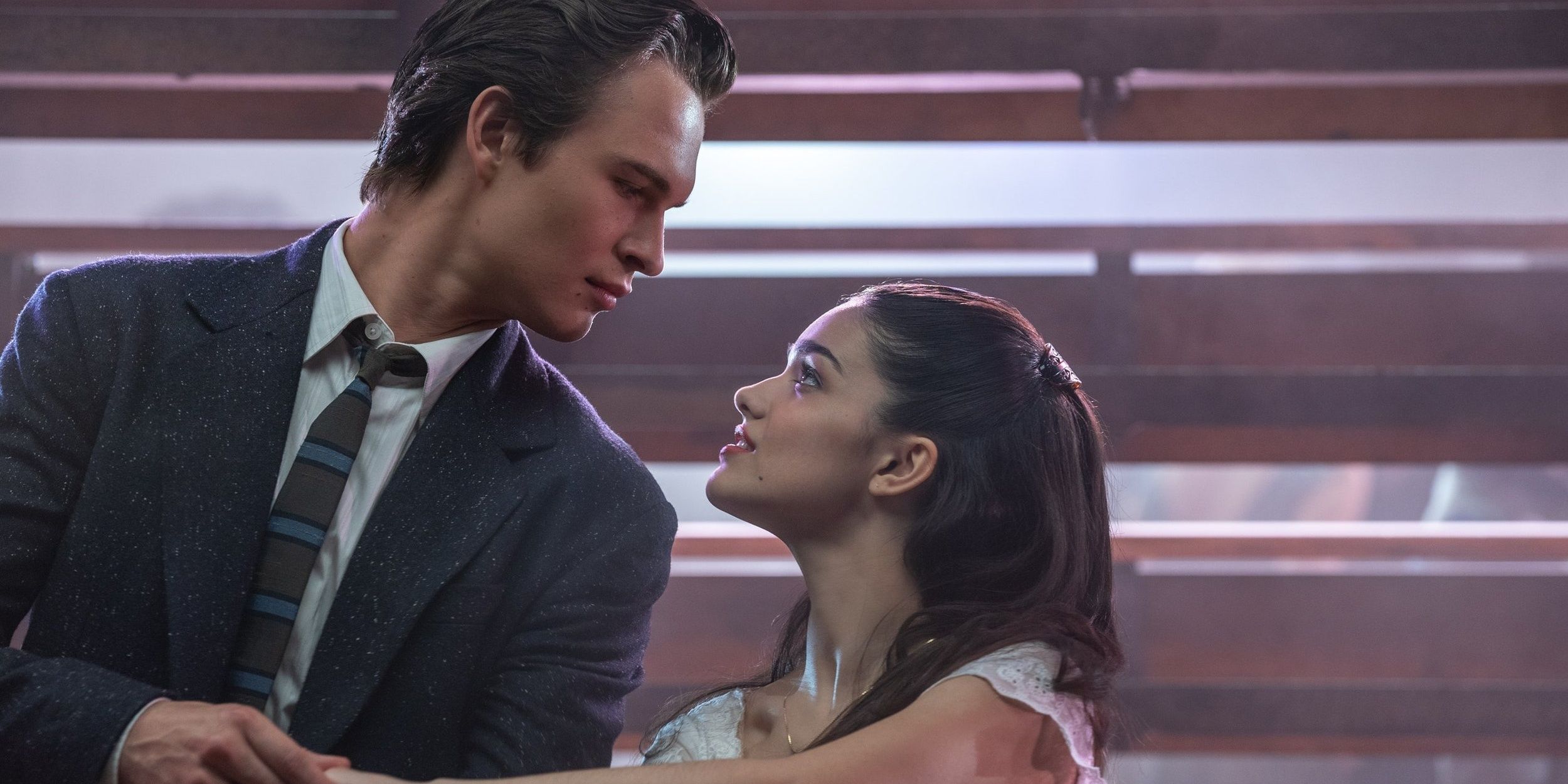 Ansel Elgort and Rachel Zeigler dancing in West Side Story 