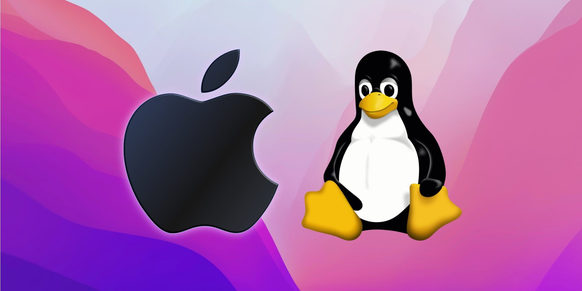 Apple Logo Linux Penguin Tux