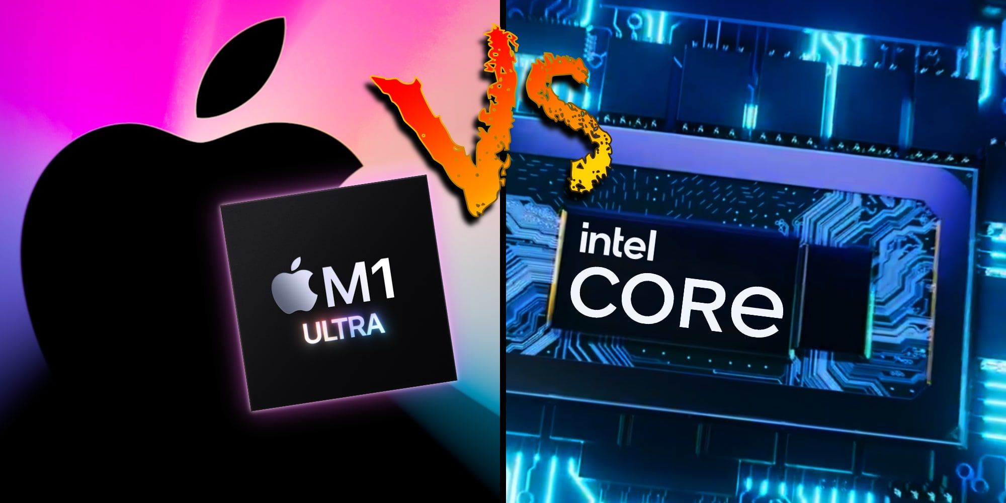 Apple M1 Ultra Vs Intel Core i9-12900K Processor Chip Versus