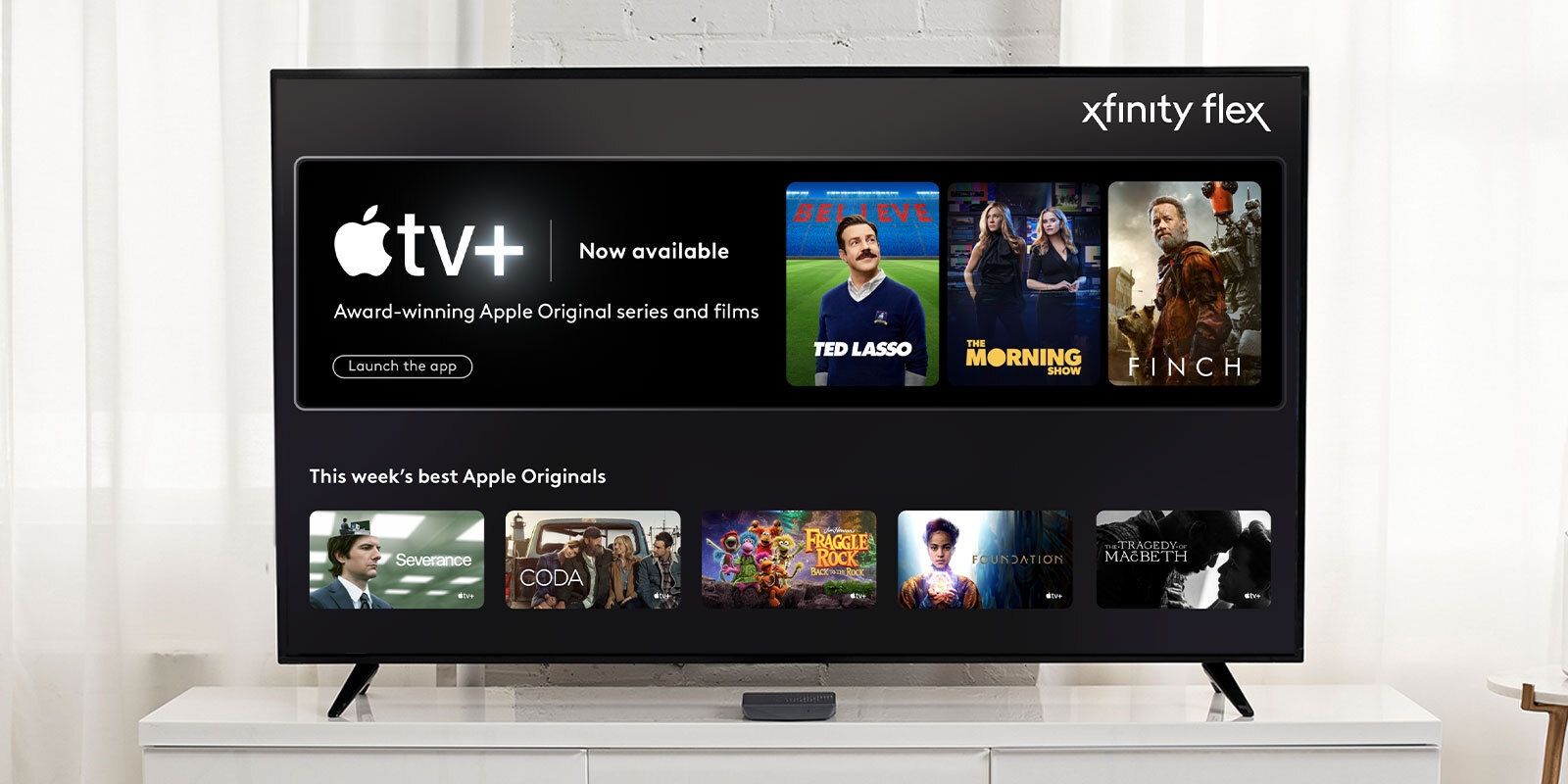 Apple TV+ on an Xfinity set top box.
