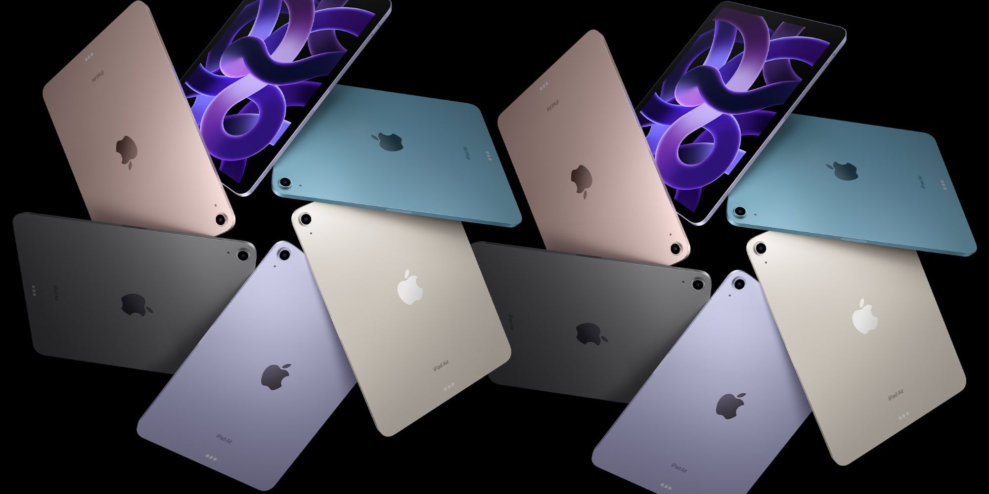 Apple iPad Air 5 Colors Circling