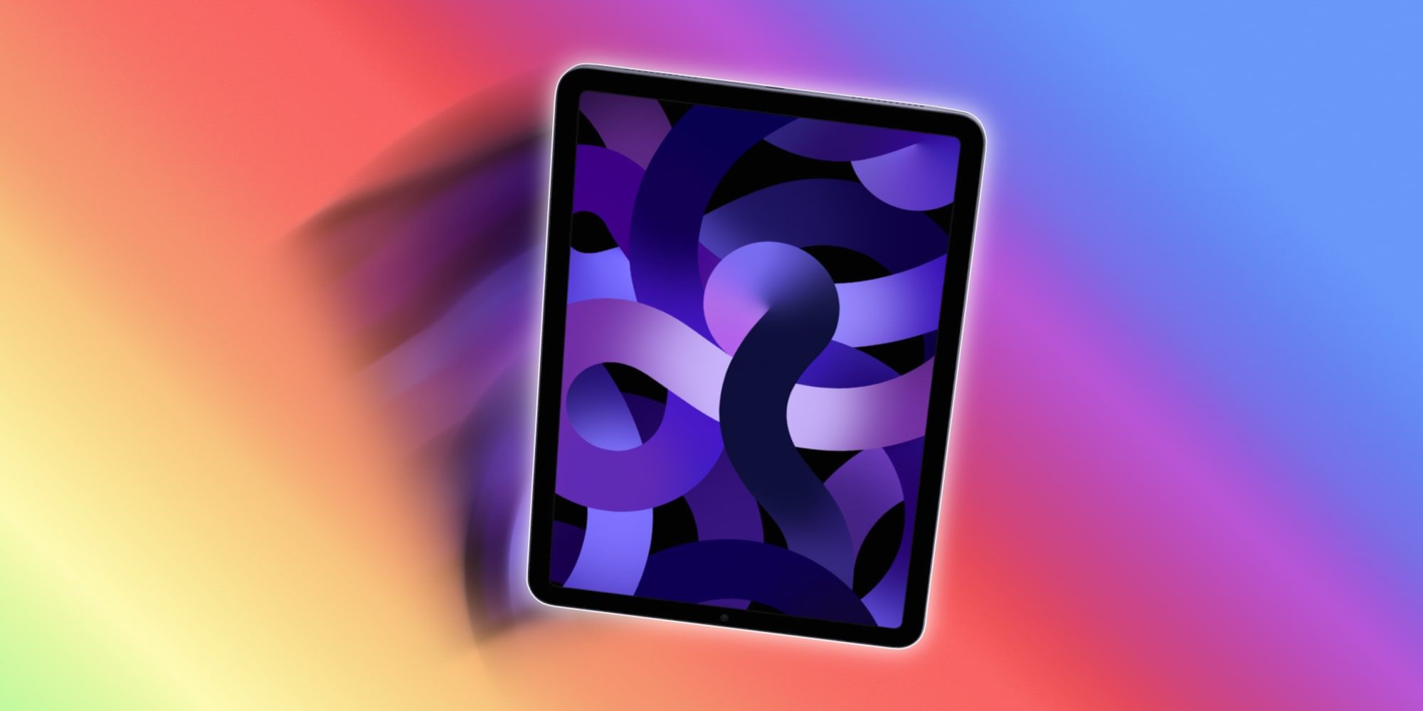 Apple iPad Air 5 Purple Motion Blur Added