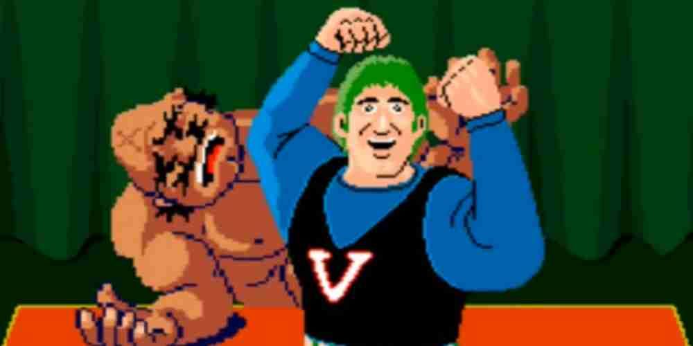 The protagonist of Arm Wrestling has defeated Bald Bull.