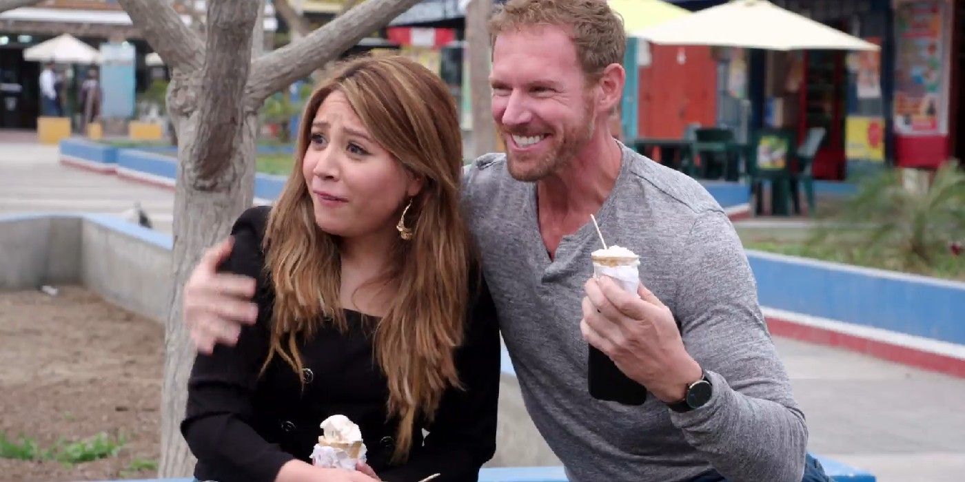 90 Day Fiance's Ben & Mahogany outside with ice creams