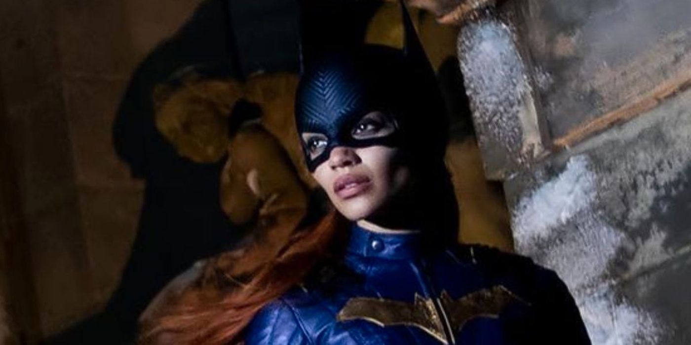 Batgirl standing outside a building.