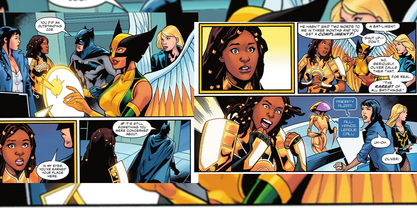 Batman Compliments Naomi Justice League