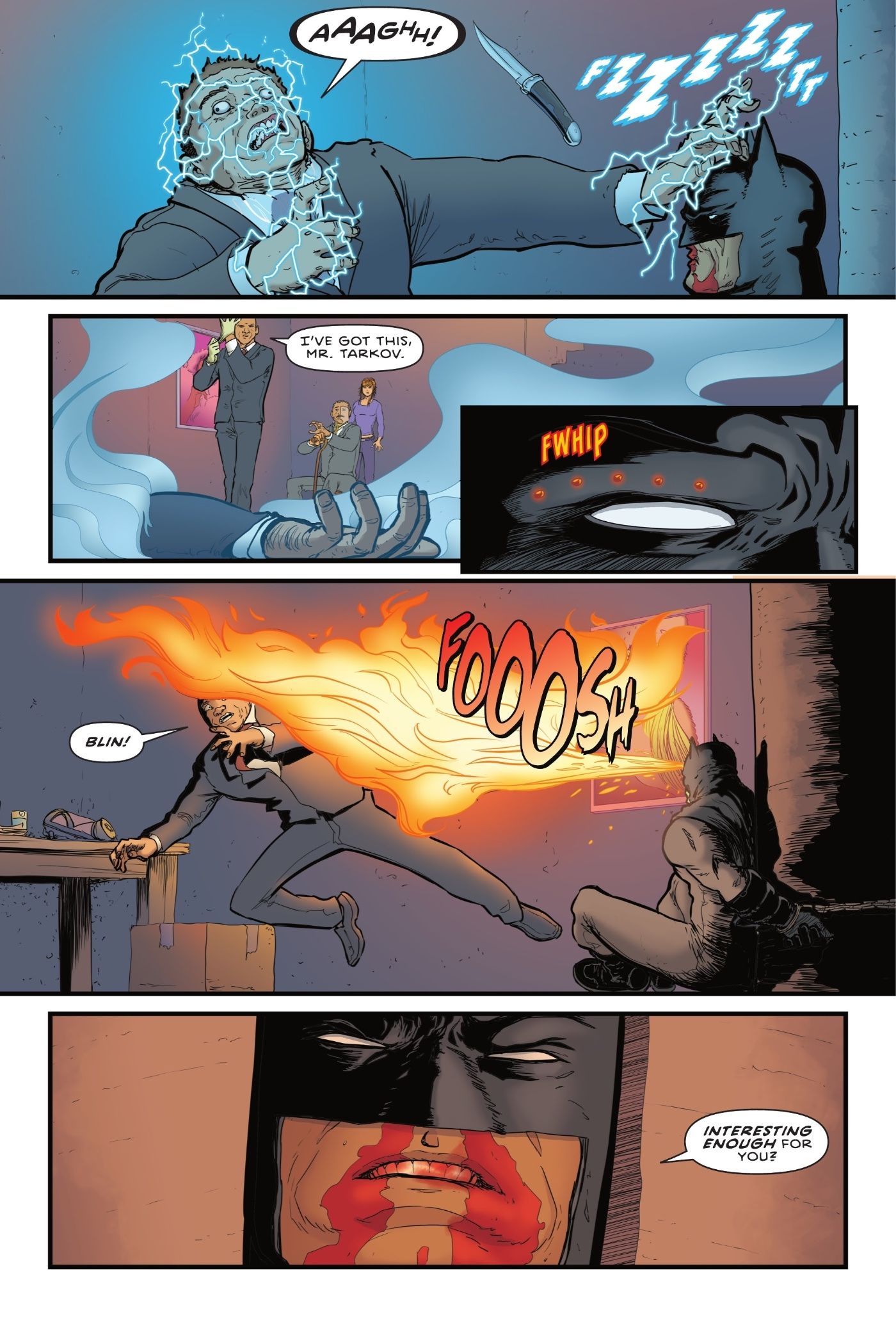 Batman Cowl Flamethrower Defense