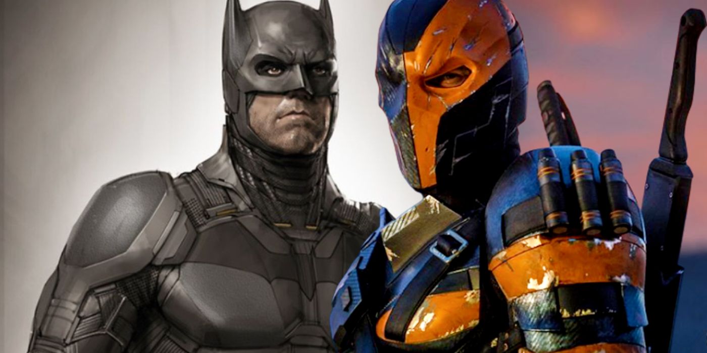 Ben Affleck Movie Concept Art Batsuit and Deathstroke
