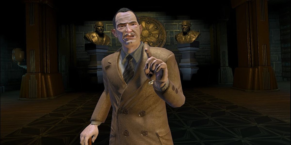 A screenshot of Bioshock antagonist Andrew Ryan.