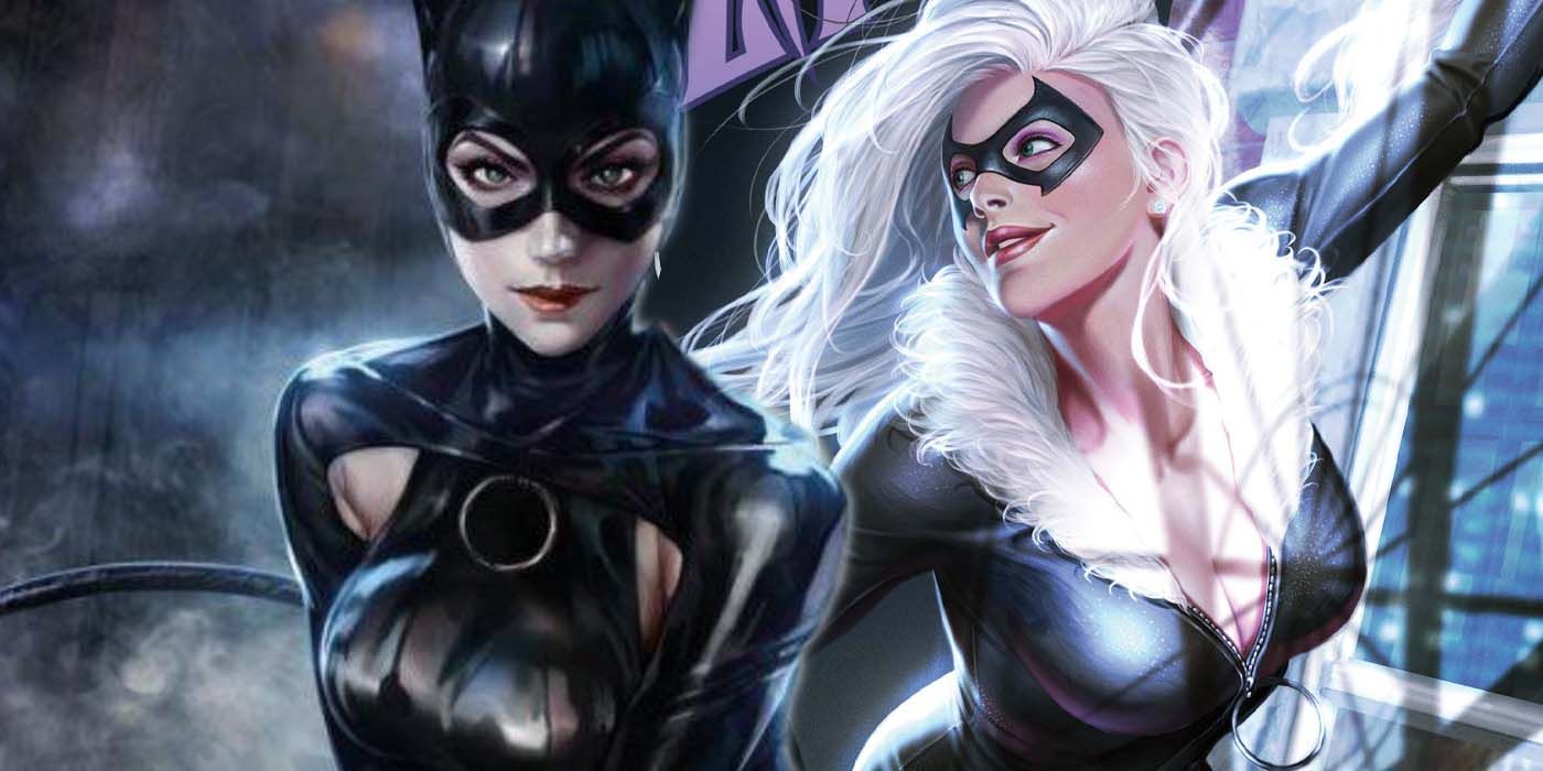 Catwoman And Black Cat Cosplay Unites Dcs And Marvels Greatest Thieves