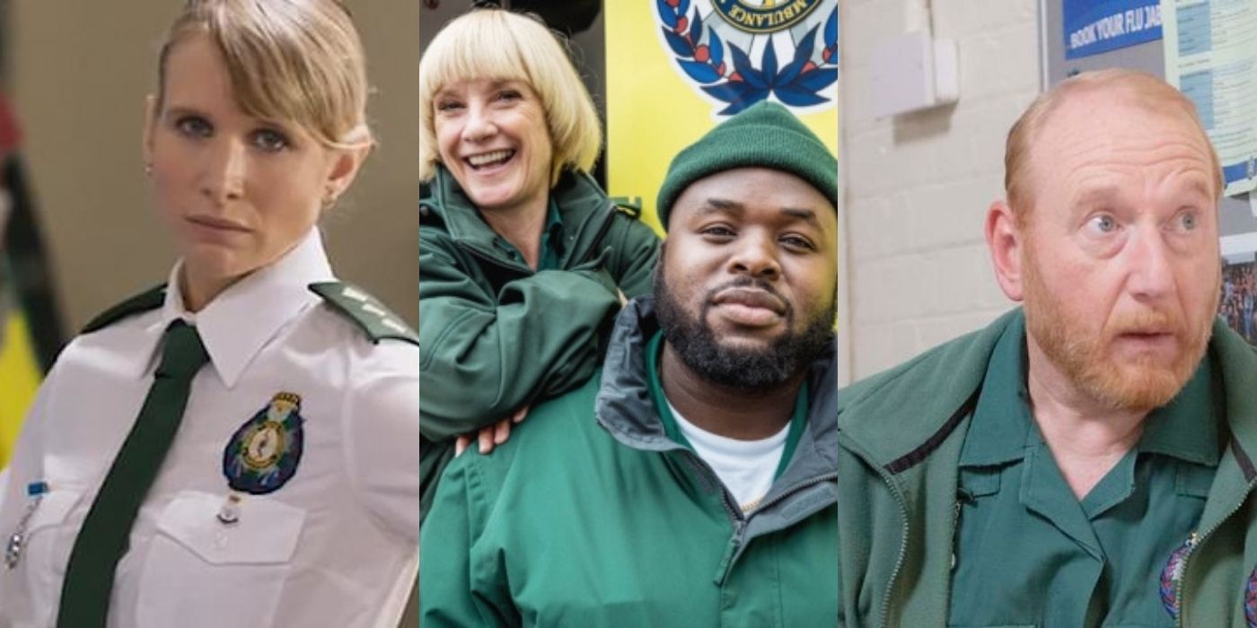 3 pictures of British EMTs from the TV show Bloods