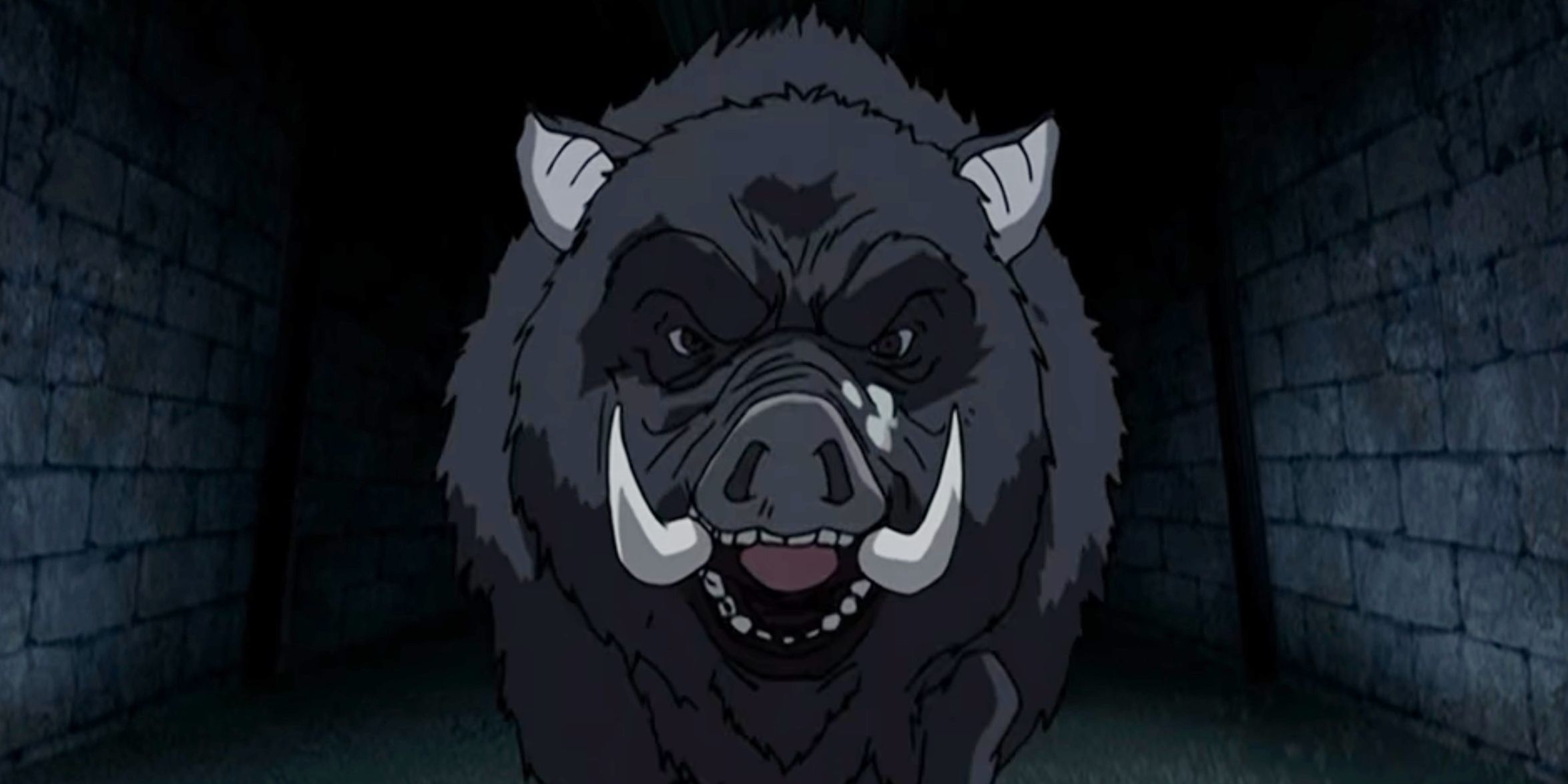 Um close-up do Boarqpine de Avatar: The Last Airbender