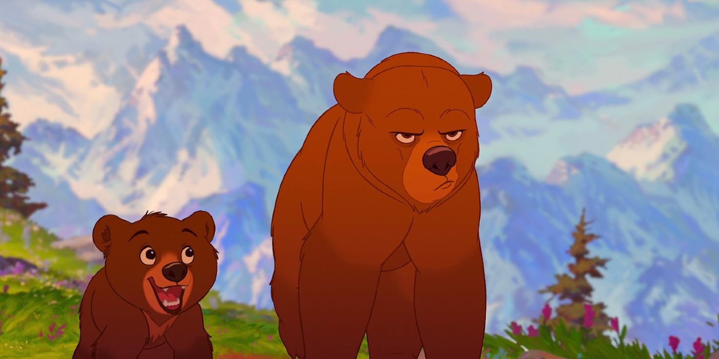 Uma imagem do filme de animação da Disney Irmão Urso.