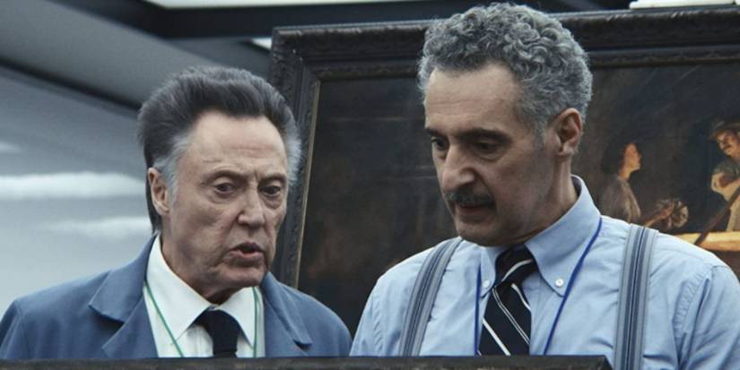 Burt and Irving admiring art in Severance