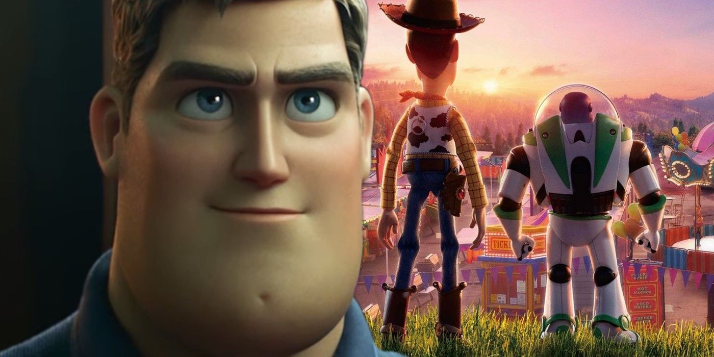 Buzz in Lightyear and Buzz and Woody in Toy Story 4