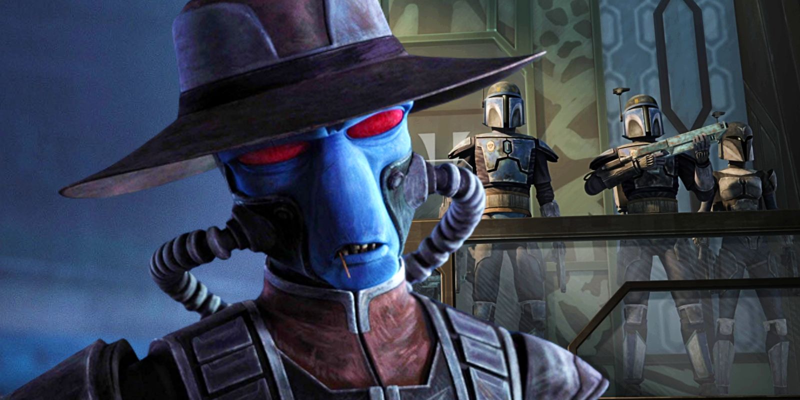 Cad Bane and Mandalorians in Star Wars The Clone Wars