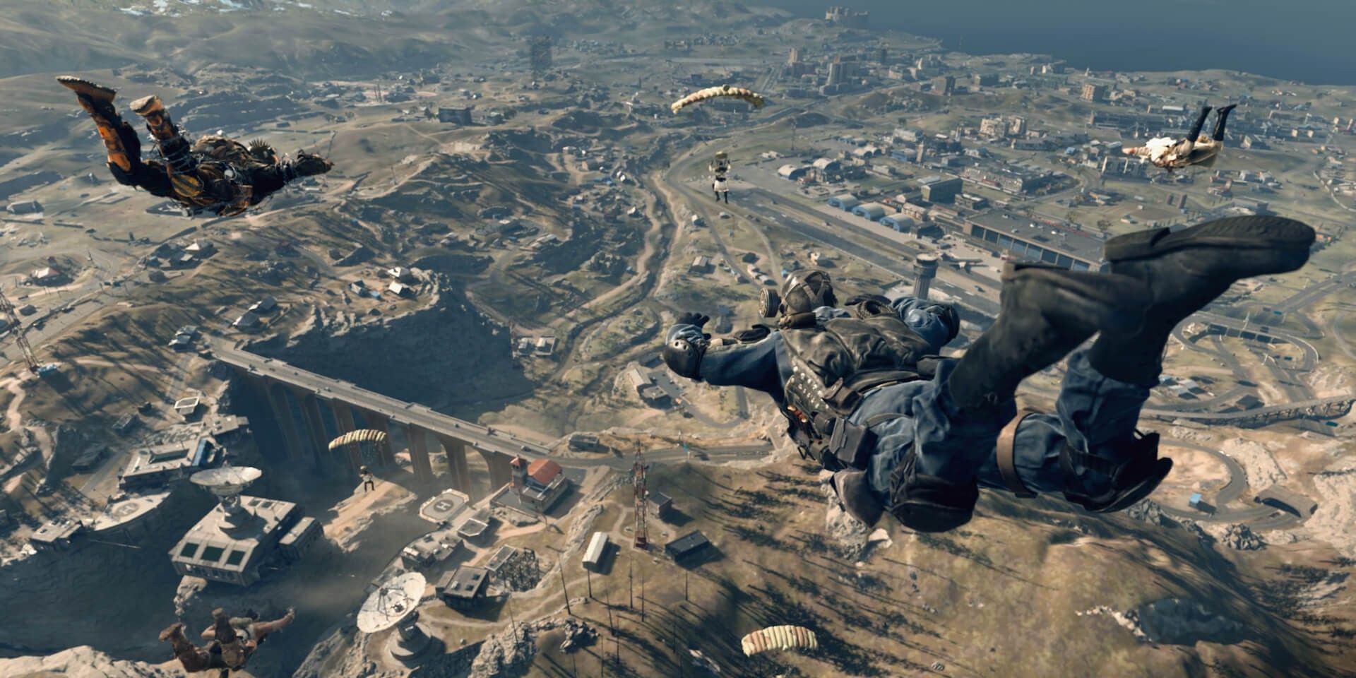 Paracadutismo del giocatore di Call of Duty Warzone