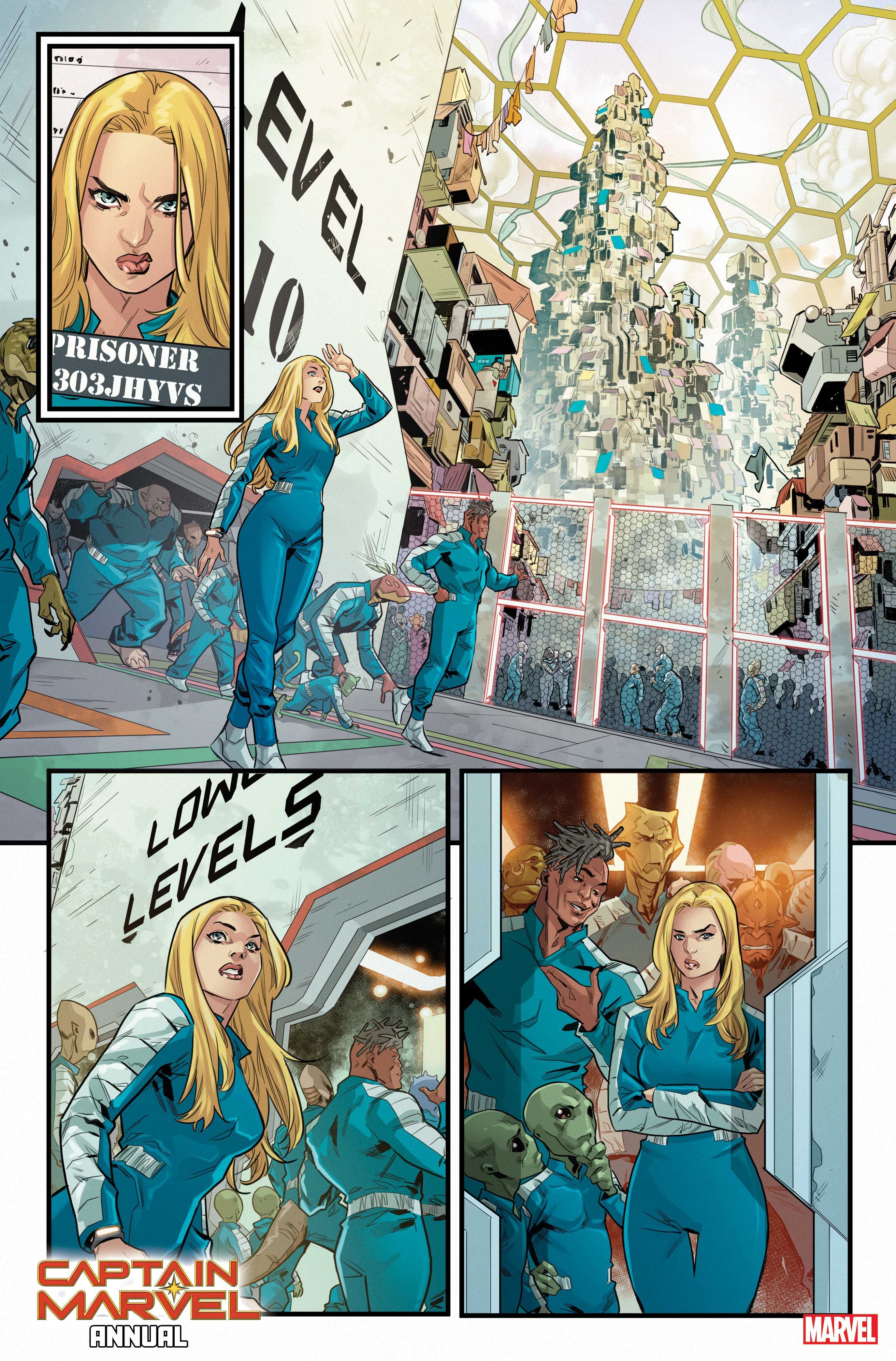 Captain Marvel Breaks Out of Prison After an Intergalactic Bar Fight