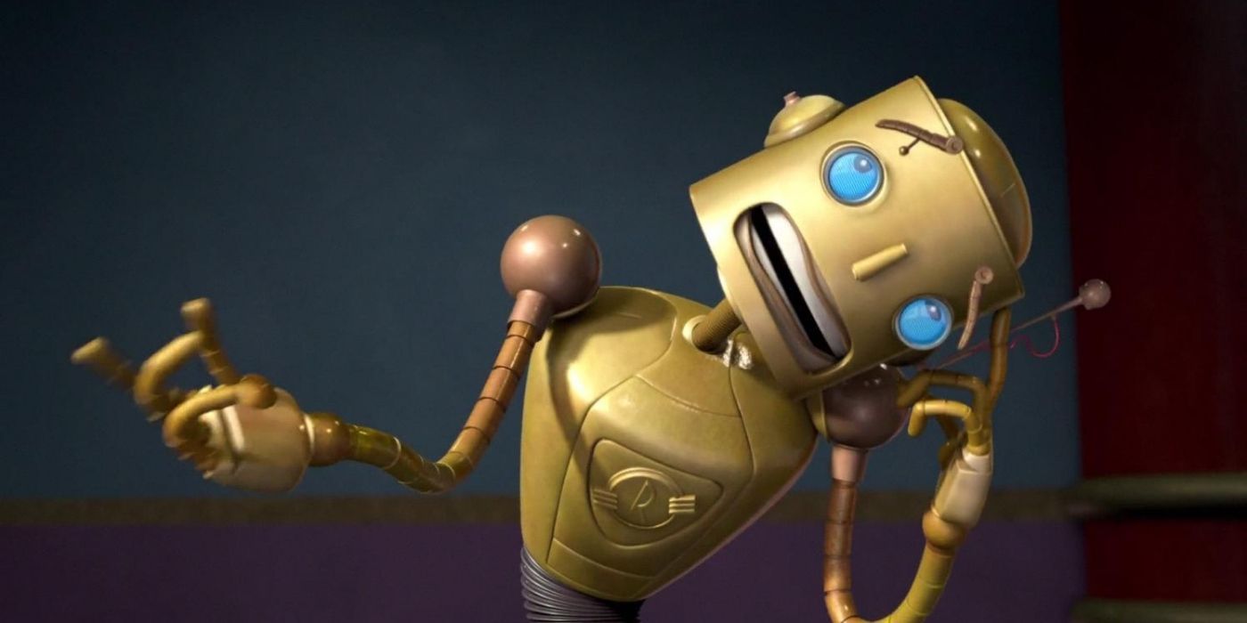 Carl the Robot putting his hand to his head while thinking in Meet The Robinsons
