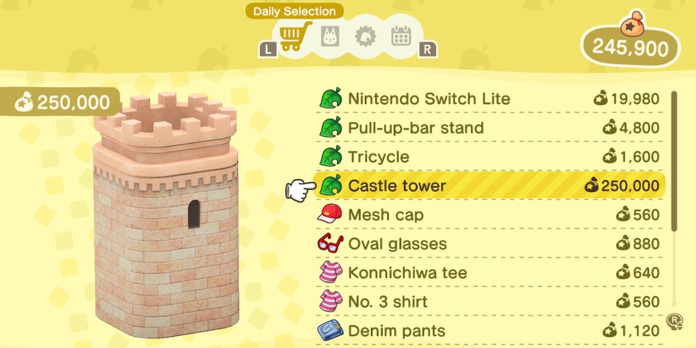 Castle Tower in Animal Crossing New Horizons