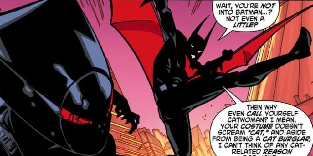 Catwoman fights Batman in Batman: Beyond #3 comic book.