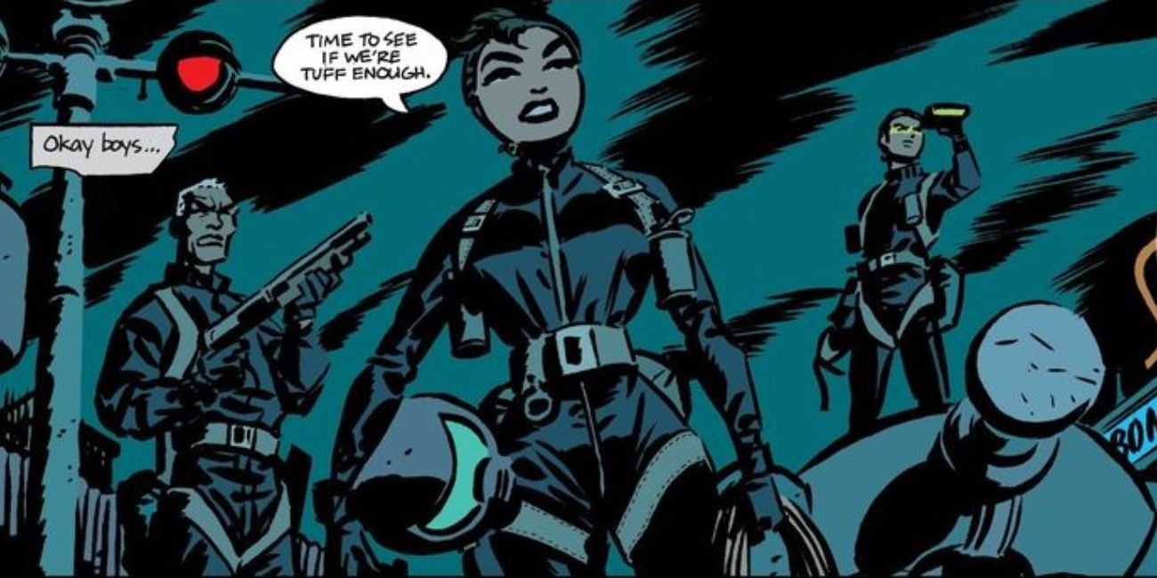 Catwoman prepares for a heist in DC Comics.