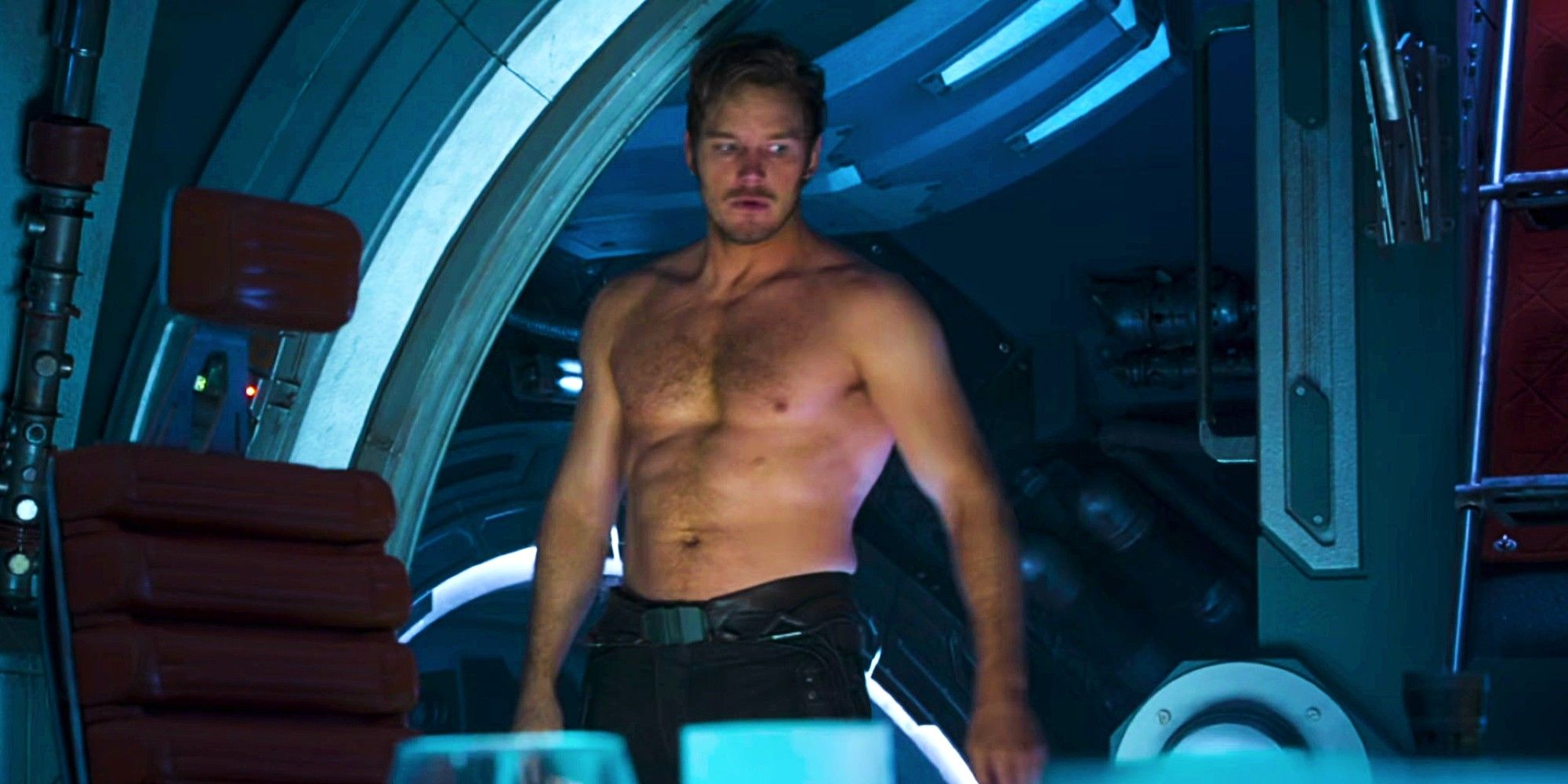 Shirtless Star-Lord in Guardians of the Galaxy Vol. 2