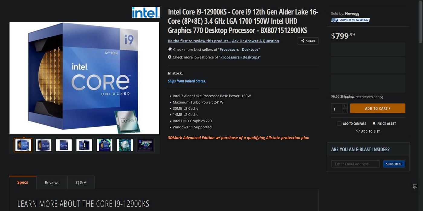 Intel Core i9-12900KS Just Revealed, And It Has An Eye-Watering Price