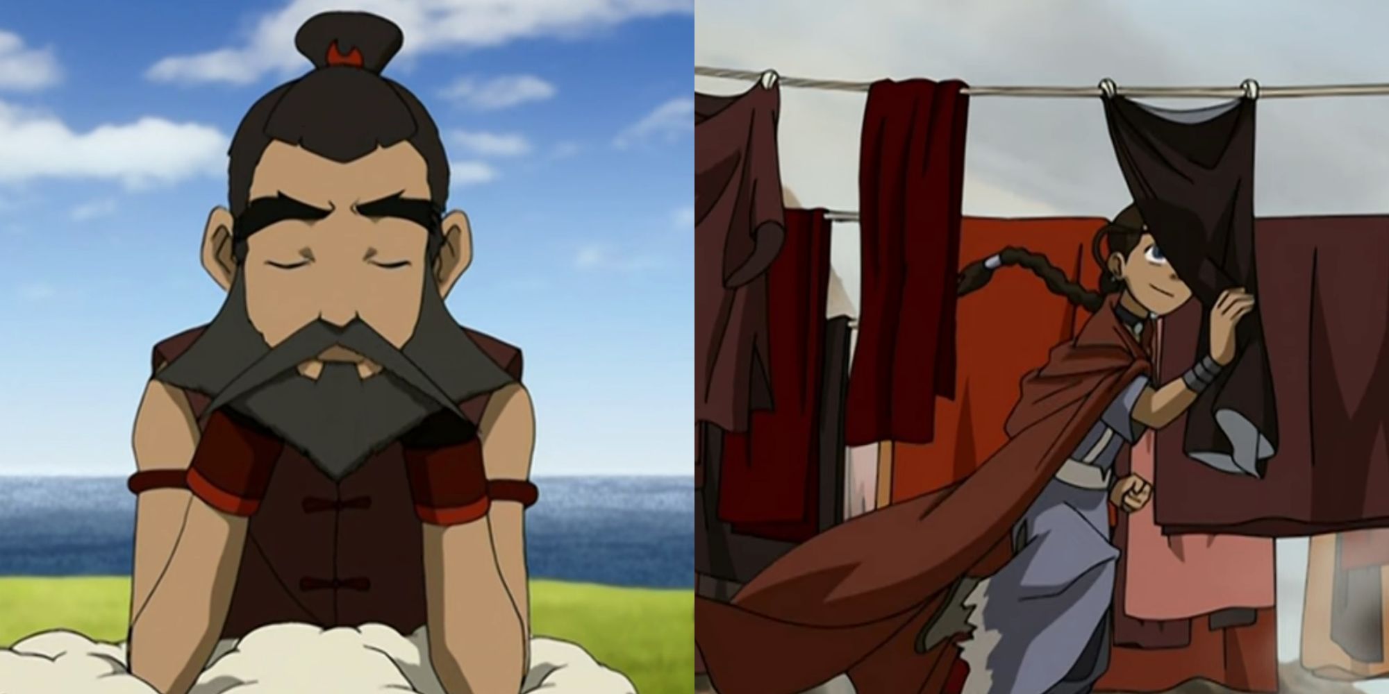 Split image of Sokka and Katara in Avatar: The Last Airbender