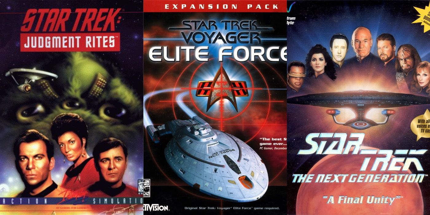 Covers from various Star Trek Games