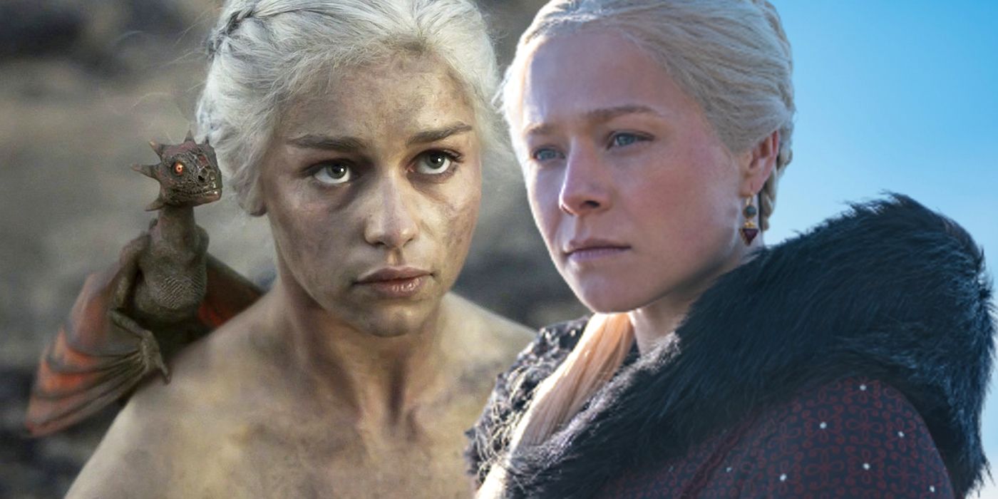 Daenerys in Game of Thrones and Rhaenyra in House of the Dragon