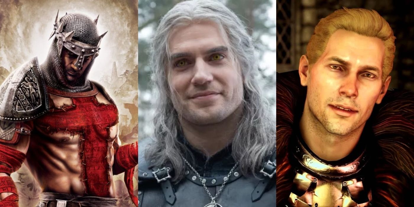 Dante in Dante's Inferno, Henry Cavill in The Witcher, and Cullen in Dragon Age: Inquisition