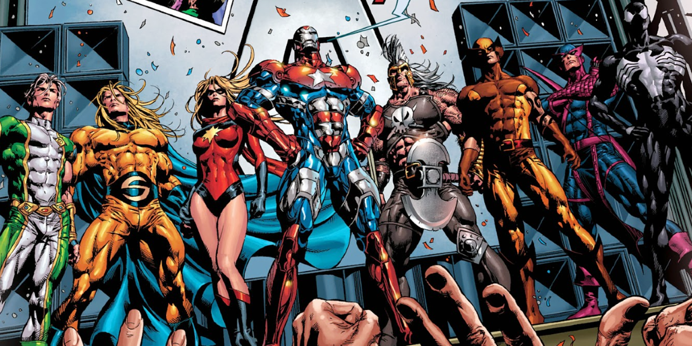 Dark Avengers Iron Man Wolverine Venom Spider-Man Hawkeye Team
