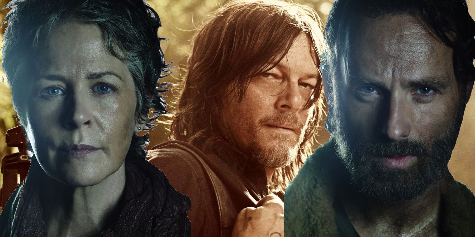 Daryl Dixon, Carol Peletier, and Rick Grimes posters for the Walking Dead