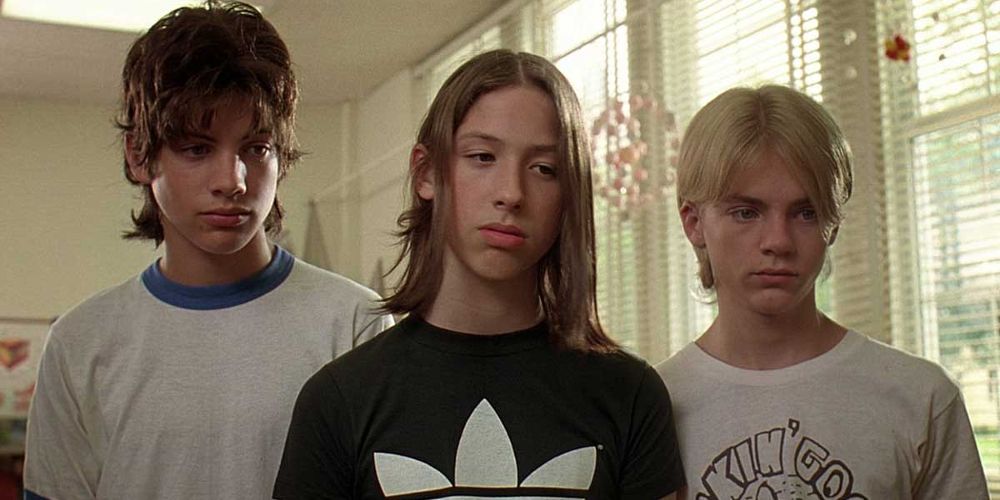 Mitch wears a black Adidas shirt in Dazed and Confused