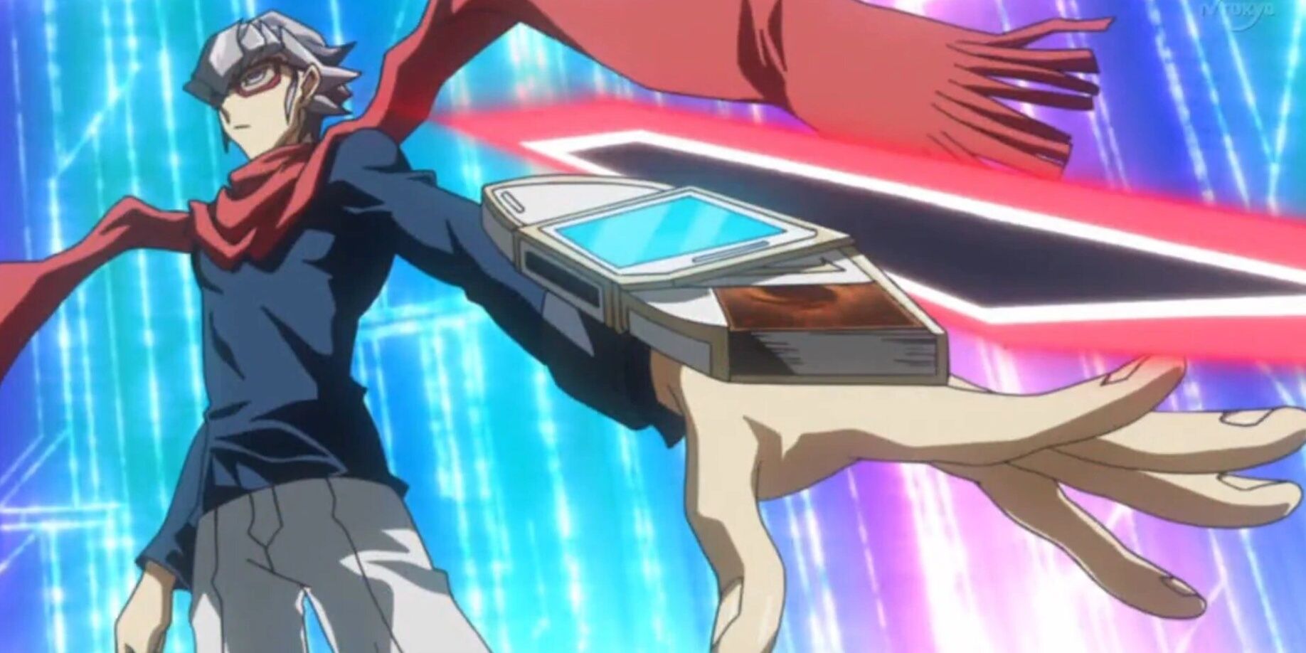 Reiji dueling in Yu-Gi-Oh