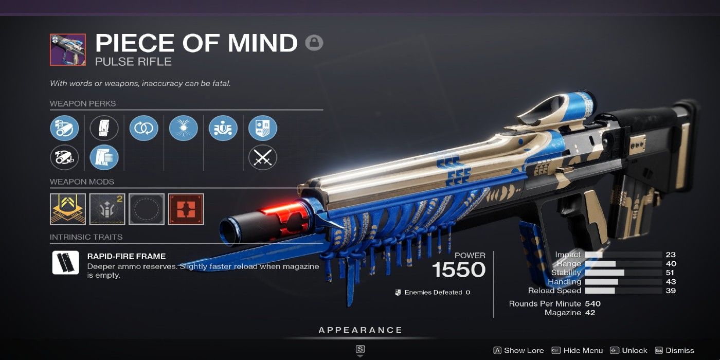 Destiny 2 How to Get Piece of Mind (& God Roll)