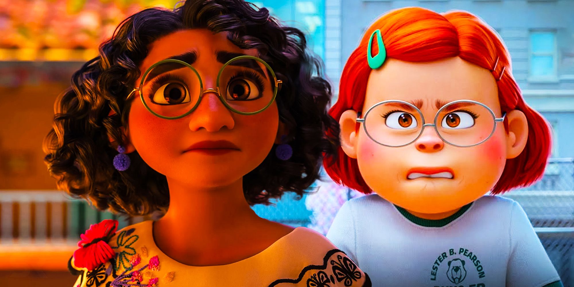 Disney animation Female lead glasses Mirabel Encanto Turning Red