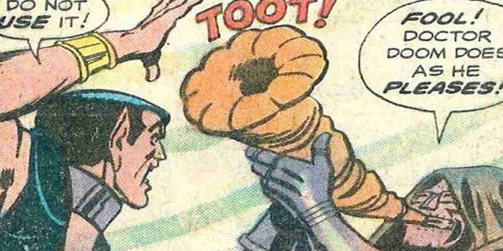 Namor warns Doom not to toot as he pleases, which he does.
