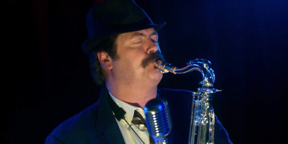 Duke Silver playing the sax on Parks and Rec