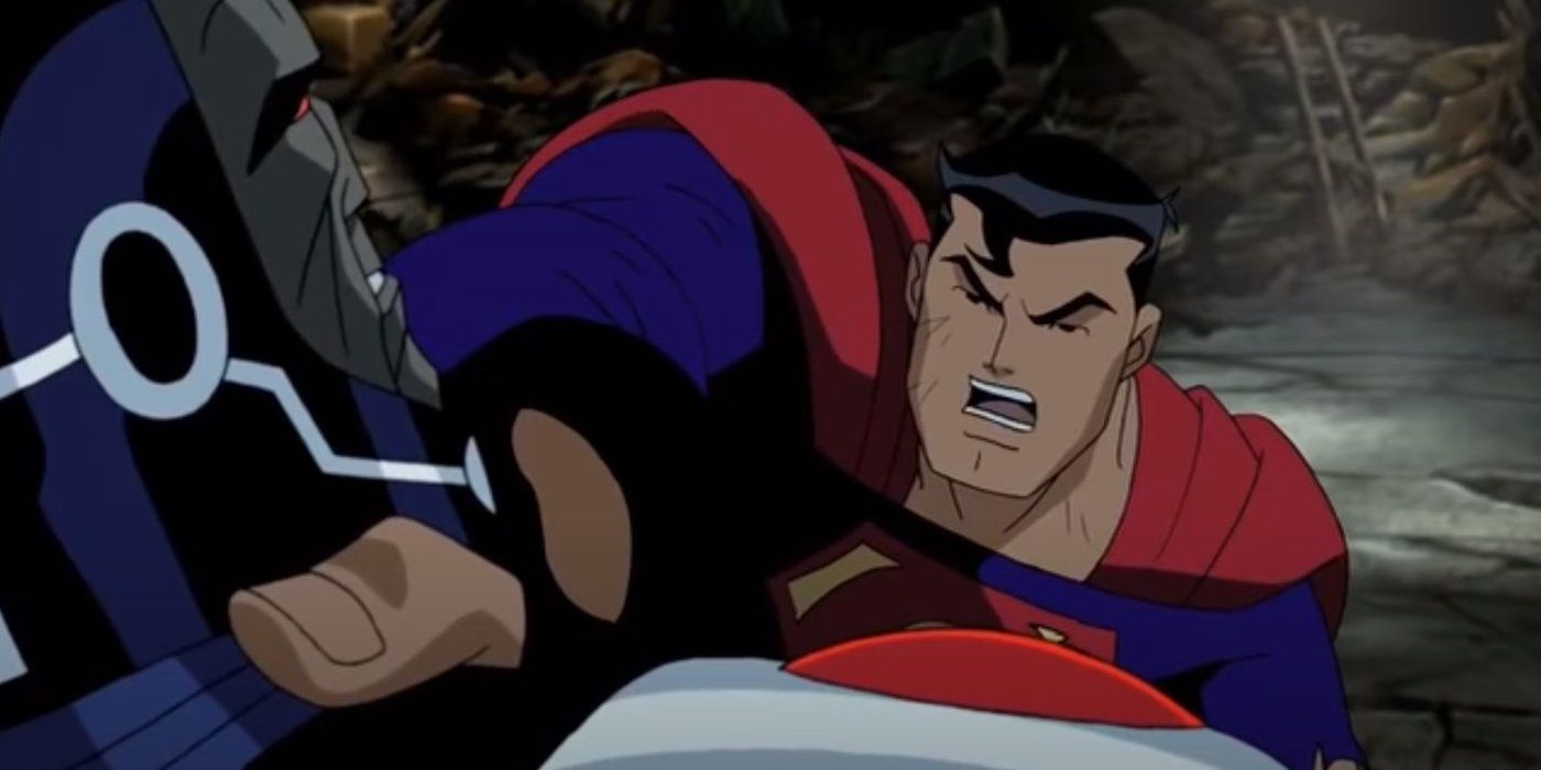 Superman Gives Darkseid His Cardboard World Speech