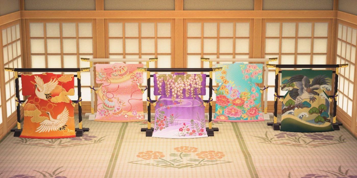 Elaborate Kimono stands in Animal Crossing New Horizons