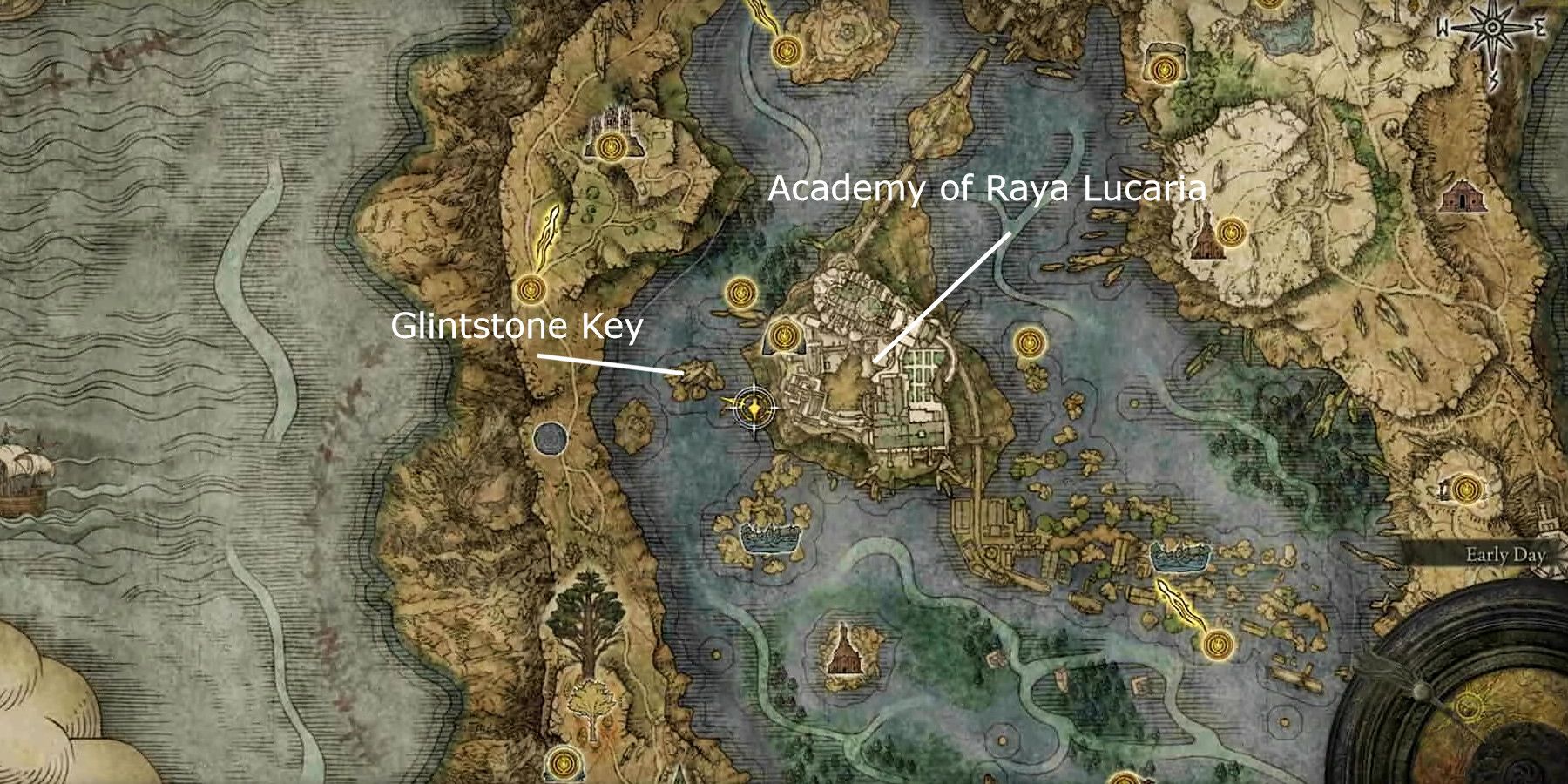 Elden Ring Glintstone Key Map Location Academy