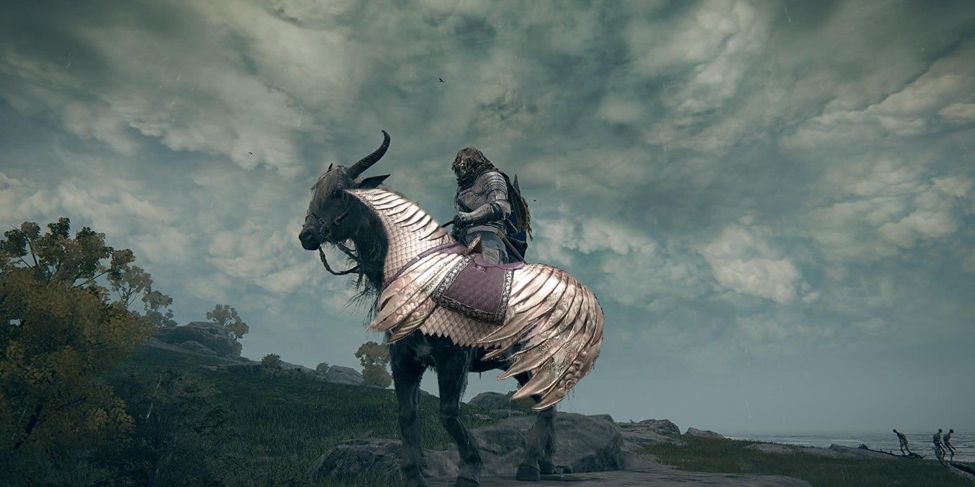 A character wearing the Torrent Armor in Elden Ring