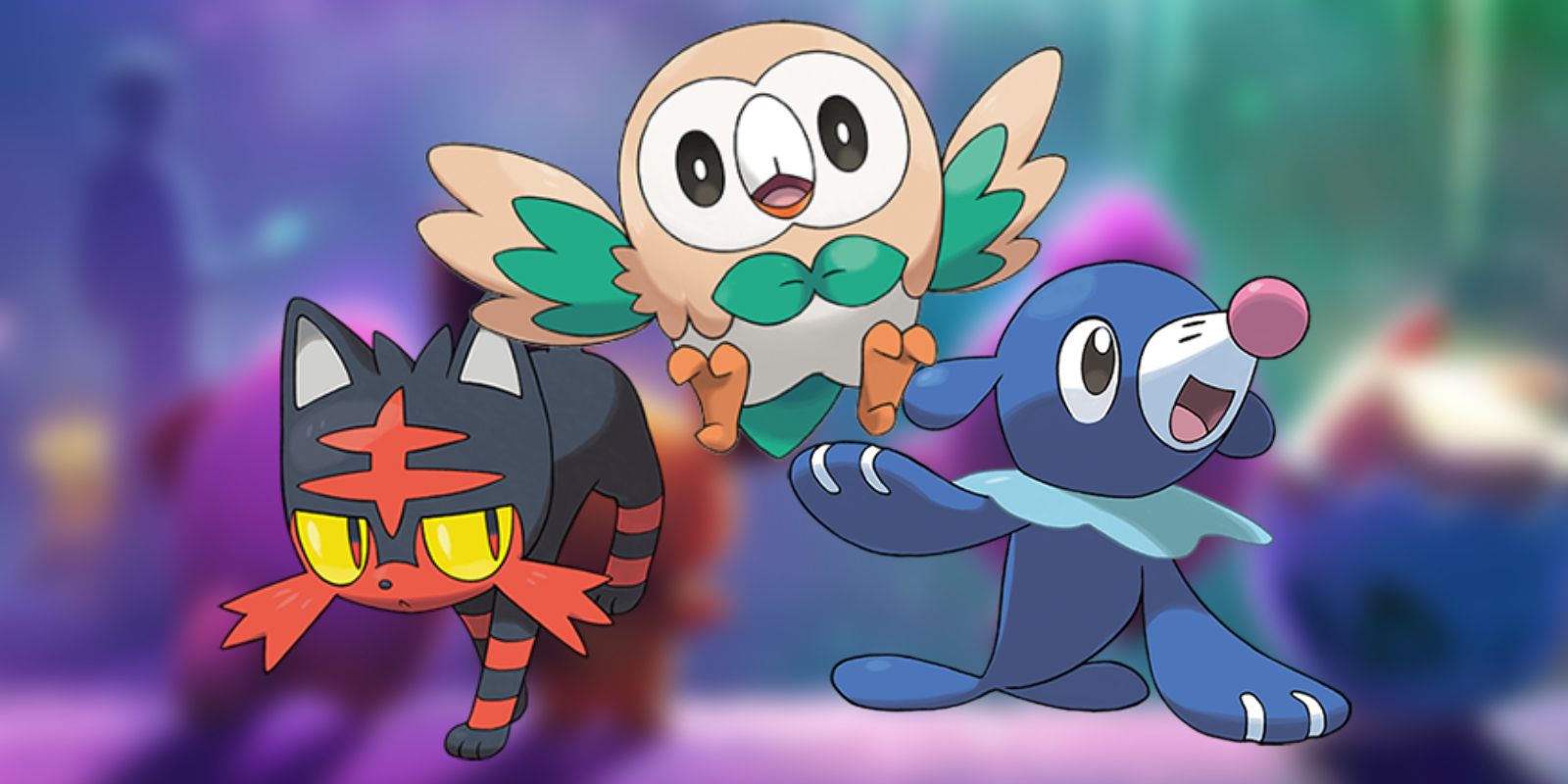 Torracat, Rowlet, and Popplio in Pokémon GO