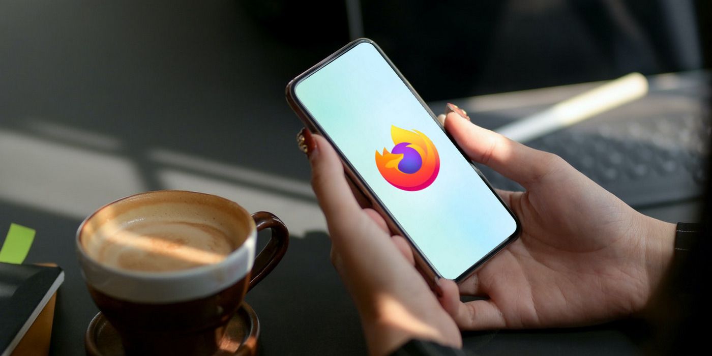 Firefox logo on Android phone